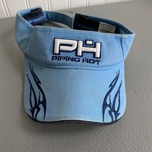 Vintage Y2K Piping Hot Visor Hat Grunge Emo Skater Surfer Punk Strapback Flames